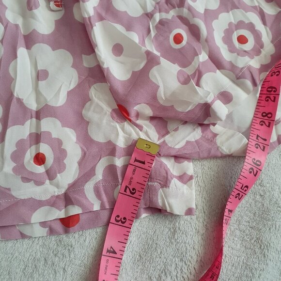 Maison Me Maisonette Women's M Purple Retro Floral Bamboo Viscose Cabana Shorts - Picture 11 of 15